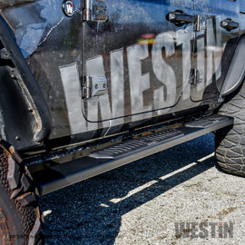 Westin 18-22 Jeep Wrangler JLU 4dr R5 Nerf Step Bars - Tex. Blk - GTR Auto