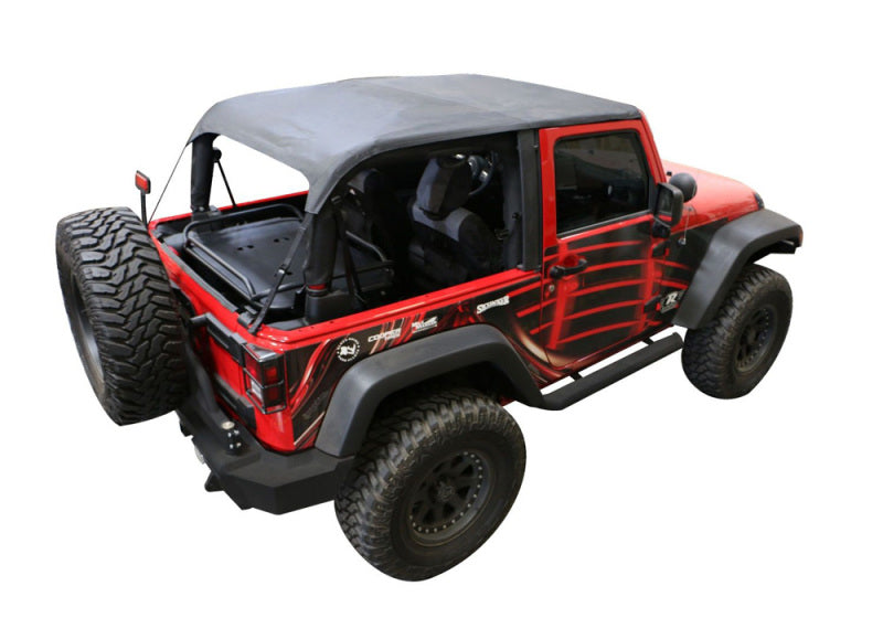 Rampage 2007-2018 Jeep Wrangler(JK) Frameless Trail Plus Top Kit - Black