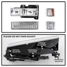 Load image into Gallery viewer, xTune 92-94 Blazer Full Size Corner/LED Bumper Headlights Chrome HD-JH-CCK88-LED-AM-C-SET