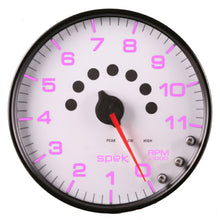 Load image into Gallery viewer, Autometer Spek-Pro Gauge Tachometer 5in 11K Rpm W/Shift Light &amp; Peak Mem White/Black