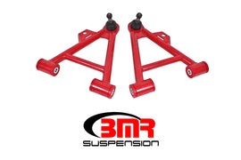 BMR 79-93 Fox Mustang Lower Non-Adj. A-Arms (Coilover Only) w/ Tall Ball Joint (Poly) - Red - GTR Auto