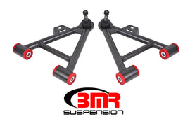 BMR 79-93 Mustang Lower Non-Adj. A-Arms (Coilover Only) w/ Tall Ball Joint (Poly) - Black Hammertone - GTR Auto