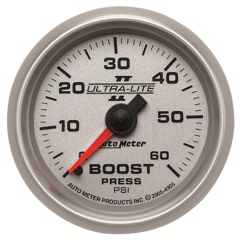 Autometer Ultra-Lite II 52mm 0-60 PSI Mechanical Boost Gauge