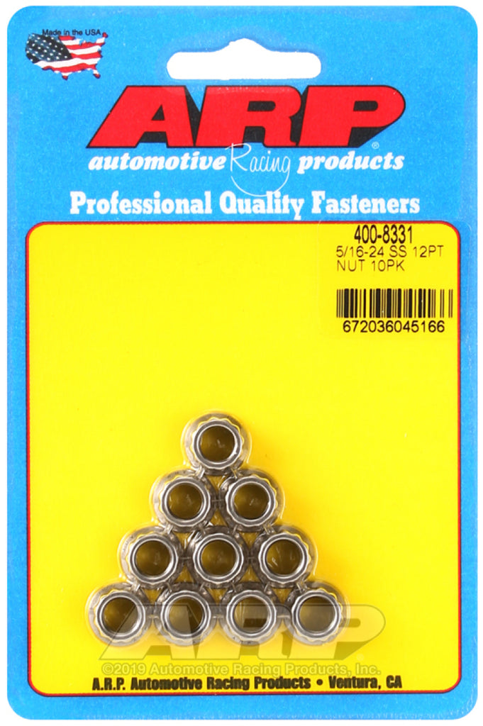 ARP 5/16-24 SS 12pt Nut Kit