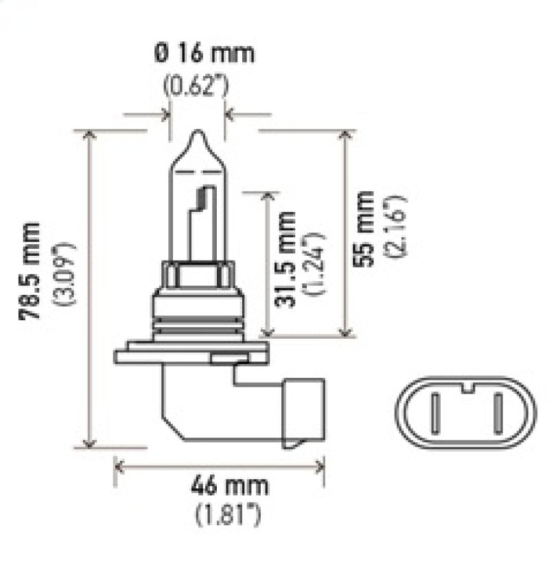 Hella HB3 9005 12V 100W Xenon White XB Bulb (Pair)