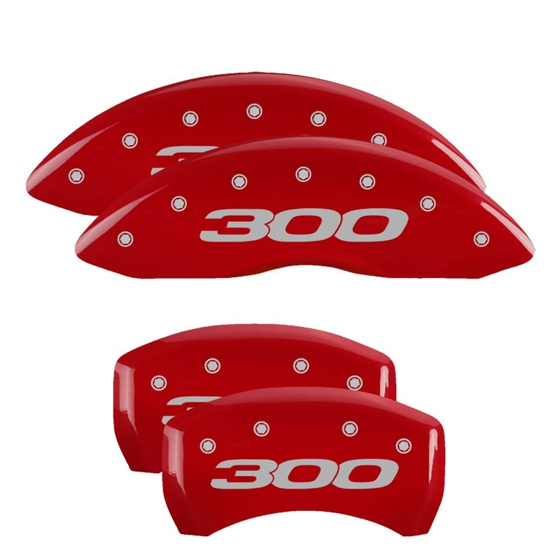 MGP 4 Caliper Covers Engraved Front & Rear MGP Red finish silver ch