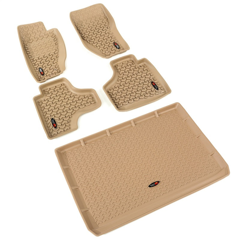 Rugged Ridge Floor Liner Front/Rear/Cargo Tan 2008-2013 Jeep Liberty KK