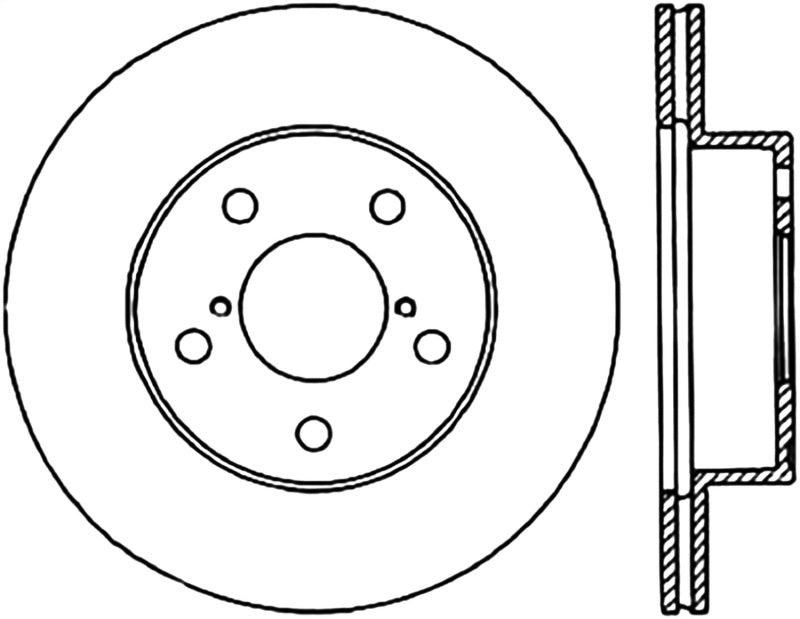 StopTech Power Slot 92-97 Subaru SVX Front Right Cryo Slotted Rotor