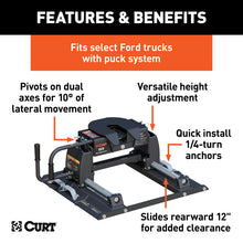 Load image into Gallery viewer, Curt E16 5th Wheel Hitch w/Ford Puck System Roller