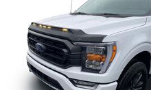 Load image into Gallery viewer, AVS 21-22 Ford F-150 (Excl. Tremor/Raptor) Aeroskin Low Profile Hood Shield w/ Lights - Black