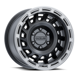 Raceline 957BS Halo 17x8.5in / 6x135 BP / 0mm Offset / 87.1mm Bore - Black & Silver Lip Wheel