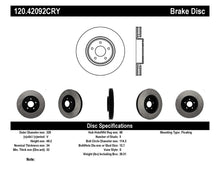 Load image into Gallery viewer, Stoptech Premium Cryo Front Brake Rotor 06-12 Infinity FX35