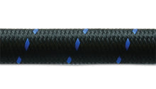 Load image into Gallery viewer, Vibrant -4 AN Two-Tone Black/Blue Nylon Braided Flex Hose (5 foot roll)