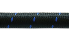 Load image into Gallery viewer, Vibrant -4 AN Two-Tone Black/Blue Nylon Braided Flex Hose (20 foot roll)