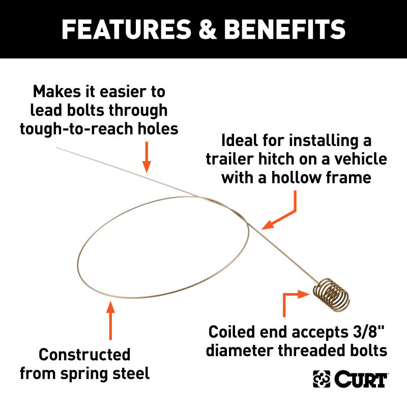 Curt Fish Wire for 3/8in Diameter Bolts