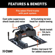 Load image into Gallery viewer, Curt A20 5th Wheel Hitch w/Ford Puck System Roller