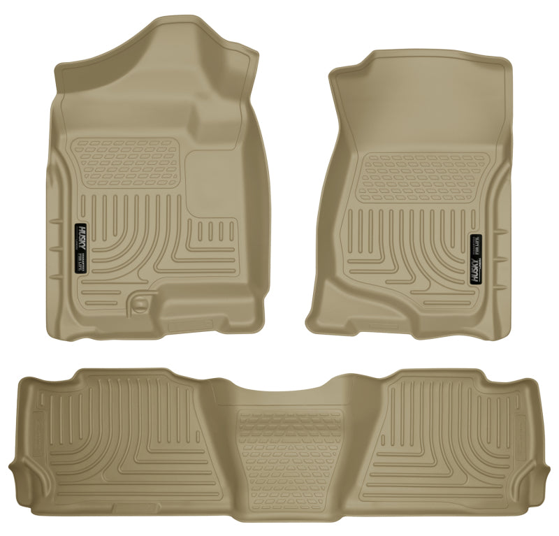 Husky Liners 07-13 GM Escalade/Suburban/Yukon WeatherBeater Tan Front & 2nd Seat Floor Liners - GTR Auto