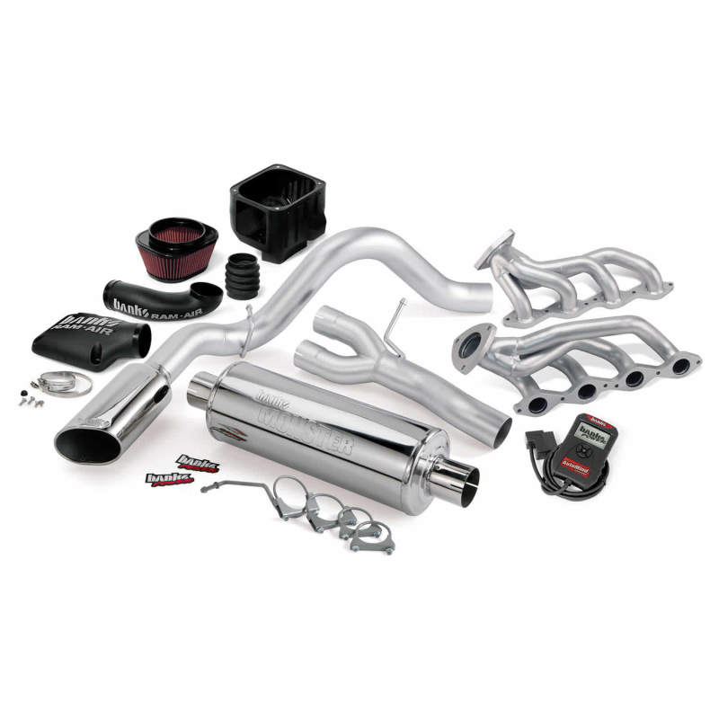 Banks Power 10 Chevy 5.3L CCSB FFV PowerPack System - SS Single Side-Exit Exhaust w/ Chrome Tip