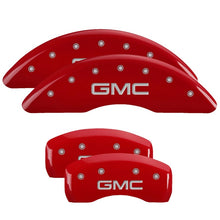 Load image into Gallery viewer, MGP 4 Caliper Covers Engraved Front &amp; Rear MOPAR Red finish silver ch