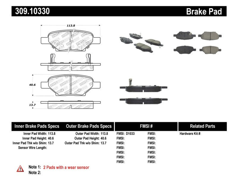 StopTech Performance Brake Pads