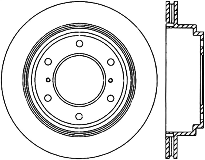 StopTech 00-07 Mitsubishi Montero/Montero Sport Rear Left Cryo Slotted Sport Brake Rotor