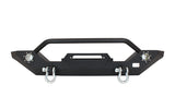 Fishbone Offroad 87-06 Jeep TJ/YJ Wrangler TJ/YJ Steel Front Bumper W/LEDs - Blk Textured Pawdercoat