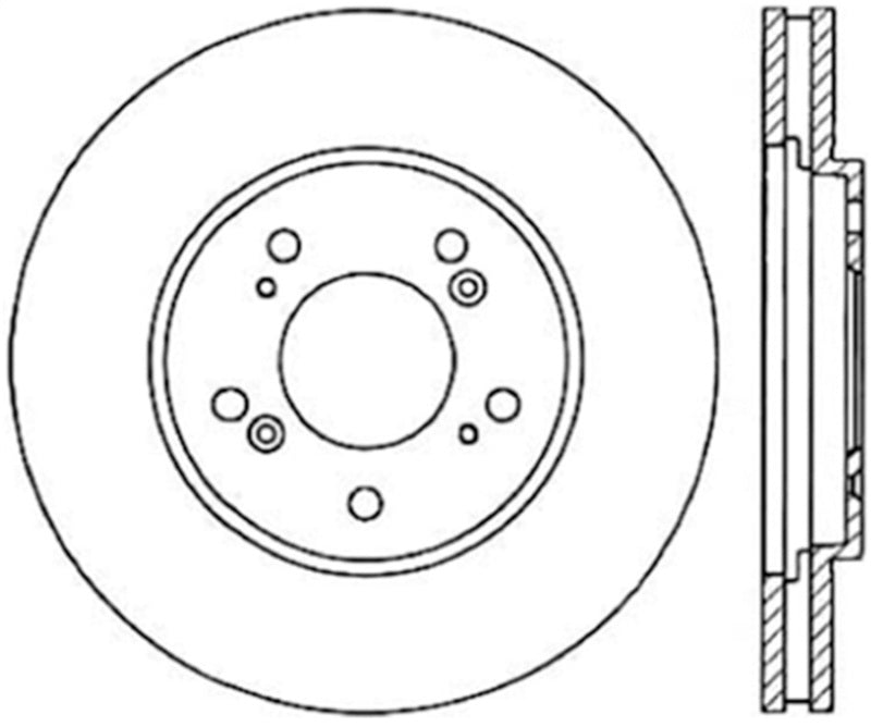 StopTech Acura NSX 91-96 Sport Slotted & Drilled Front Left Cryo Rotor
