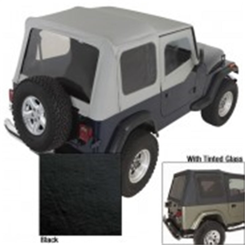 Rugged Ridge XHD S-Top Black Diamond W/Skins/Tinted 88-95 Jeep Wrangler YJ