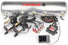 Load image into Gallery viewer, Ridetech RidePro E5 Air Ride Suspension Control System 5 Gallon Dual Compressor 1/4in Valves