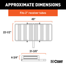 Load image into Gallery viewer, Curt 49in x 22-1/2in Basket-Style Aluminum Cargo Carrier