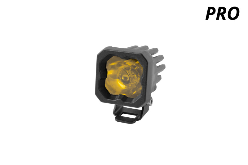 Diode Dynamics Stage Series C1 LED Pod Pro - Yellow Flood Standard ABL Each