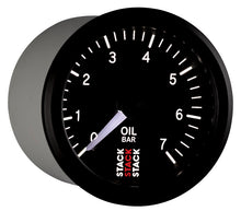 Load image into Gallery viewer, Autometer Stack Instruments 52mm 0-7 BAR M10 (M) Mechanical Oil Pressure Gauge - Black