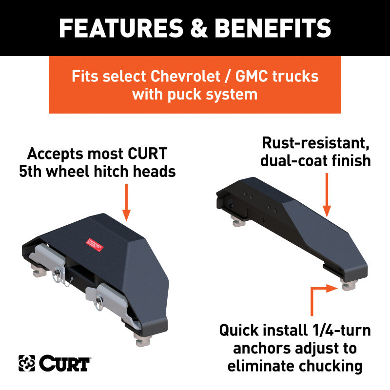 Curt OEM Puck System 5th Wheel Legs for GM