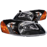 ANZO 2001-2004 Dodge Stratus Crystal Headlights Black