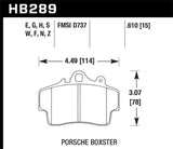 Hawk 97-99 Porsche Boxster 2.5L Base 4 Piston Caliper Front ER-1 Brake Pads