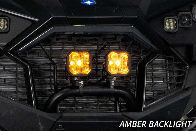 Diode Dynamics SS3 LED Bumper 1 In Roll Bar Kit Sport - Yellow SAE Fog (Pair)