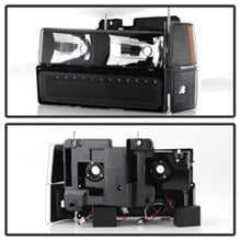 Load image into Gallery viewer, xTune 92-94 Blazer Full Size Corner/LED Bumper Headlights Black HD-JH-CCK88-LED-AM-BK-SET