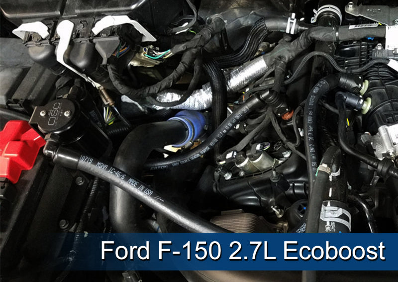 J&amp;L 2011-2024 Ford F-150 2.7L/3.5L/5.0L Passenger Side Oil Separator 3.0 - Black Anodized