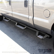 Load image into Gallery viewer, Westin/HDX 99-16 Ford F-250/350 Crew Cab (6.75ft Bed) Stainless Drop Nerf Step Bars - Textured Black