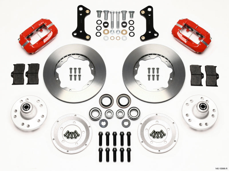 Wilwood Forged Dynalite Front Kit 11.00in Red 67-69 Camaro 64-72 Nova Chevelle