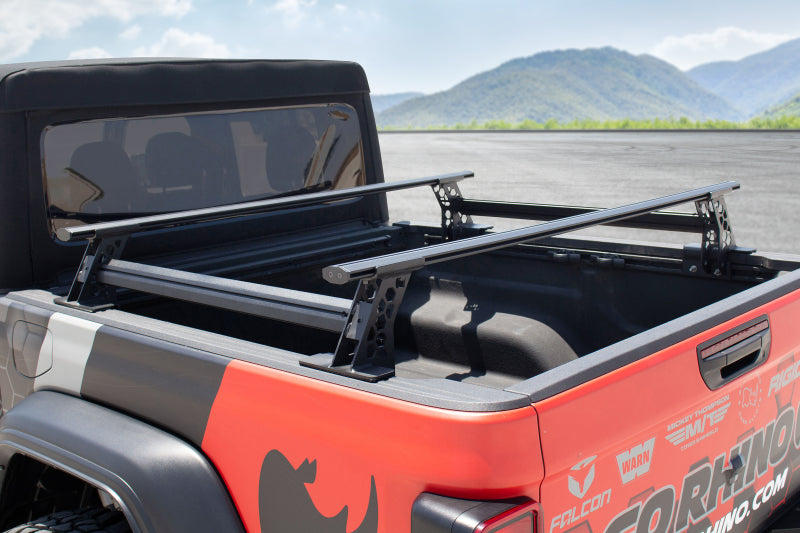 Go Rhino 20-22 Jeep Gladiator JT/16-22 Toy. Tacoma/05-21 Nssn Frontier XRS Cross Bars Kit - Tex. Blk - GTR Auto