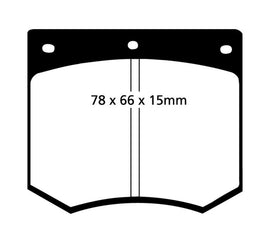 EBC 75-86 Ac 3000 3.0 Redstuff Front Brake Pads