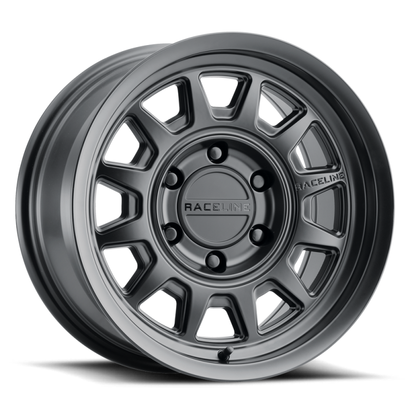 Raceline 952B Aero 16x8in / 6x114.3 BP / -6mm Offset / 66.1mm Bore - Satin Black Wheel