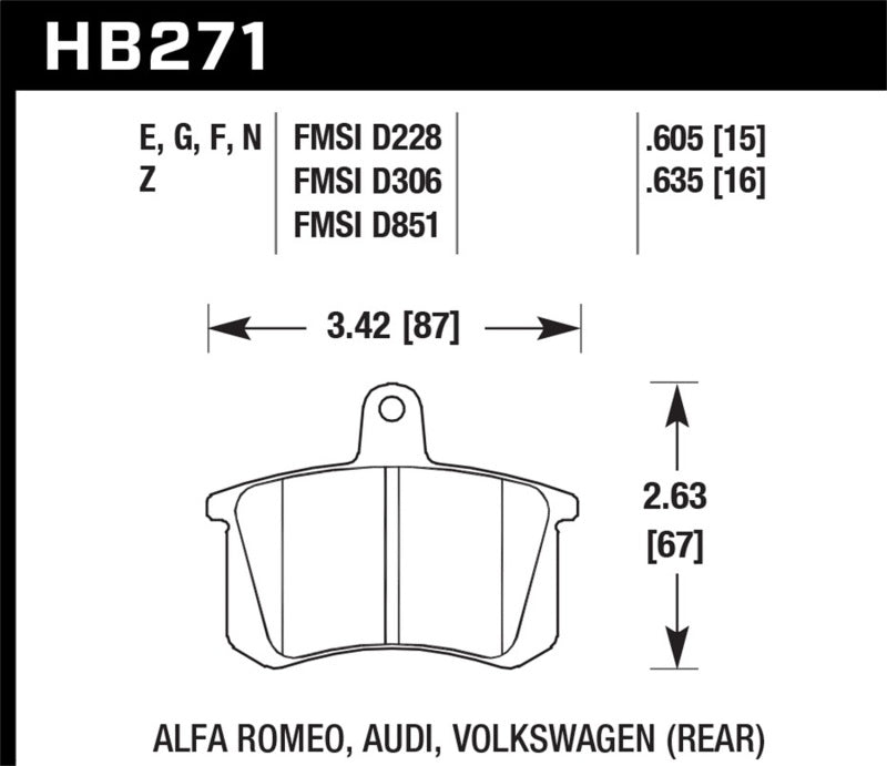 Hawk Performance Ceramic Street Brake Pads