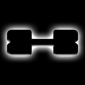 ORACLE Lighting Universal Illuminated LED Letter Badges - Matte Blk Surface Finish - X