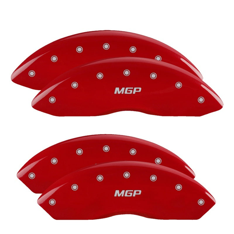 MGP 4 Caliper Covers Engraved Front & Rear MGP Red finish silver ch