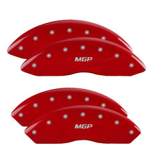 Load image into Gallery viewer, MGP 4 Caliper Covers Engraved Front &amp; Rear MGP Red finish silver ch