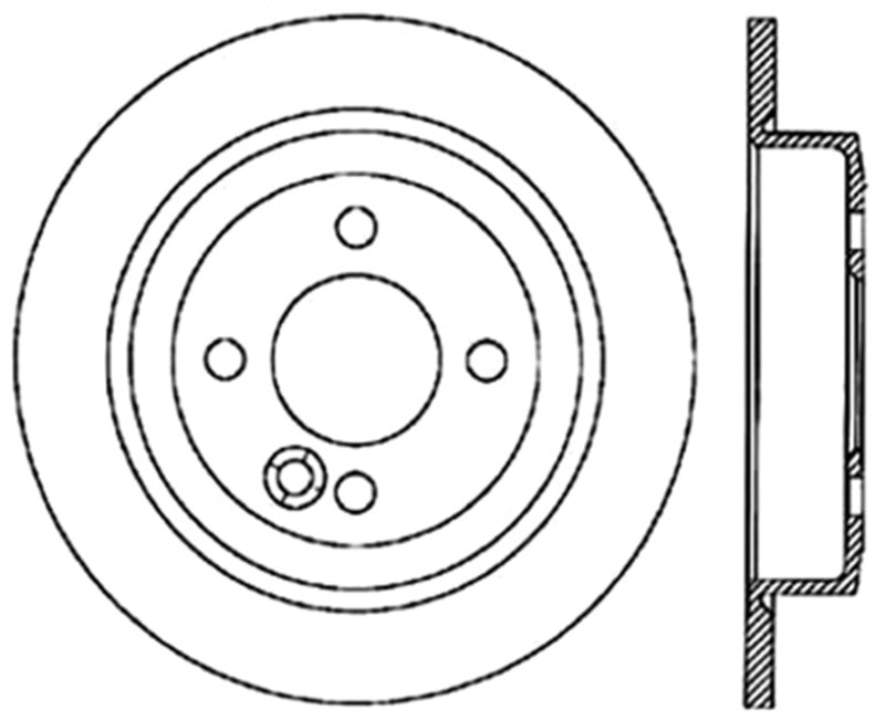 StopTech Power Slot StopTech 02-06 Mini Cooper CRYO Right Rear Rotor