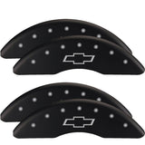 MGP 4 Caliper Covers Engraved Front & Rear Bowtie Black finish silver ch