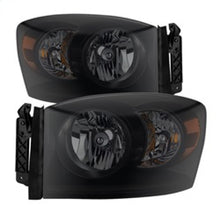 Load image into Gallery viewer, xTune Dodge Ram 1500 06-08 Amber Crystal Headlights Black Smoked HD-JH-DR06-AM-BSM